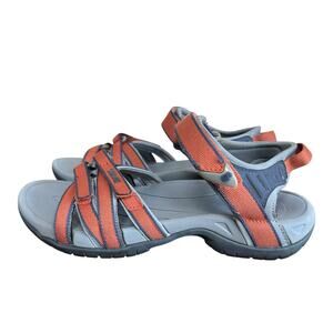 Teva Women's Tirra 4266 Red Grey Sport Hiking Water Sandals Adjustable Size 7.5